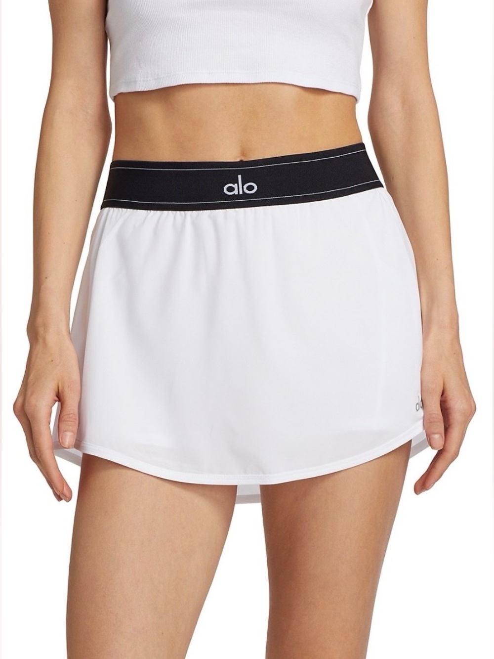 ALO Yoga Match Point Tennis Skirt White